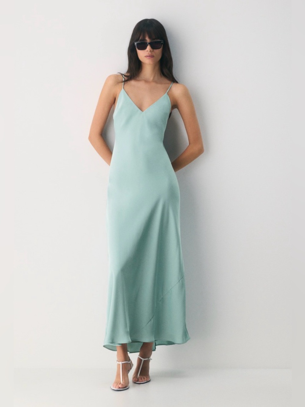 Aritzia BLACK satin dress